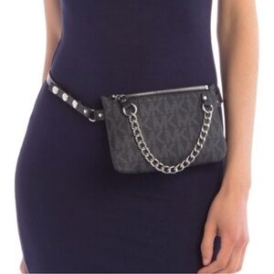 MICHAEL KORS MK Signature Leather Fanny Pack Belt Bag